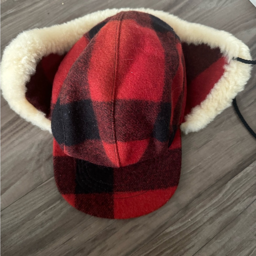 FILSON DOUBLE MACKINAW CAP ( sz:M  56-57cm / Red x Black) Made in U.S.A. B0199